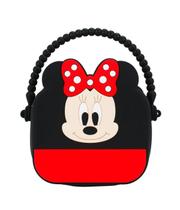 Mini Bolsa De Mão Minnie Silicone 13x13cm - Disney