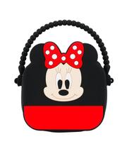 Mini Bolsa De Mão Minnie Silicone 13X13Cm - Disney