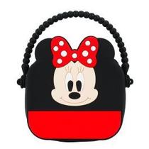 Mini bolsa de mão minnie silicone 13x13cm - disney
