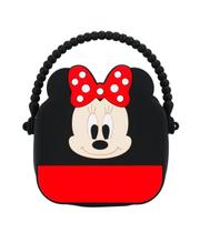 Mini Bolsa De Mão Minnie Silicone 13x13cm