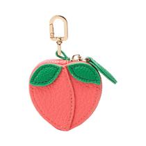 Mini Bolsa De Moeda Em Forma De Cereja Vermelha Em Couro PU, Chaveiro Fofo, Acessório De Moda Para