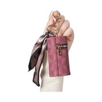 Mini Bolsa De Moeda Em Xadrez Vermelho Compacta Com Chaveiro Design Europeu E Americano 2024 Novo