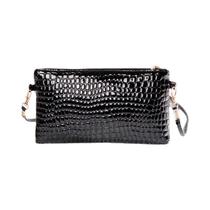 Mini Bolsa de Ombro Feminina Luxuosa com Padrão Crocodilo - Para Celular