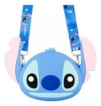 Mini Bolsa De Ombro Stitch Silicone 13x18cm - Disney