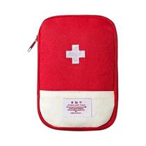 Mini Bolsa De Primeiros Socorros Portátil Com Múltiplos Compartimentos Kit De Medicamentos De
