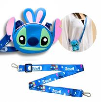 Mini Bolsa de Silicone Stitch Tiracolo Com Alça de Ombro