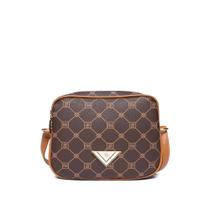 Mini Bolsa Feminina Rafitthy Transversal Monograma Marrom Mini Bolsa Feminina Rafitthy Transversal Monograma Marrom