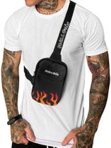 Mini Bolsa Lateral Shoulder Bag Masculina Pega a Visão Fogo PV Mini Bolsa Lateral Shoulder Bag Masculina Pega a Visão Fogo PV