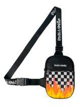 Mini Bolsa Lateral Shoulder Bag Masculina Pega a Visão Fogo Xadrez PV Mini Bolsa Lateral Shoulder Bag Masculina Pega a Visão Fogo Xadrez PV