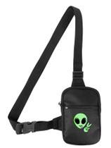 Mini Bolsa Lateral Shoulder Bag Masculina Pega Visão Estampa ET Salve Mini Bolsa Lateral Shoulder Bag Masculina Pega Visão Estampa ET Salve