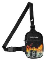 Mini Bolsa Lateral Shoulder Bag Masculina Pega Visão Fogo Dollar SAQ Mini Bolsa Lateral Shoulder Bag Masculina Pega Visão Fogo Dollar SAQ