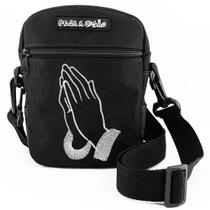 Mini Bolsa Lateral Shoulder Bag Pega a Visão Oração Fé - MP Moda Masculina
