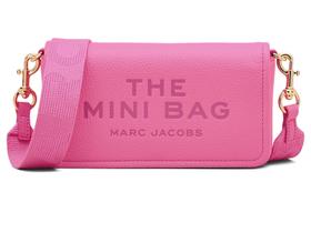 Mini bolsa Marc Jacobs The Leather rosa com laço Mini bolsa Marc Jacobs The Leather rosa com laço