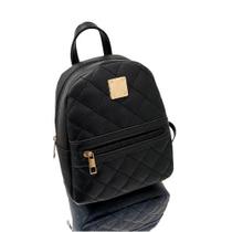 Mini Bolsa Mochila Ombro Couro PU Feminina Adulto Infantil