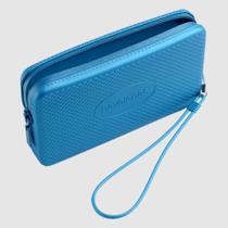 Mini bolsa plus havaianas metálica azul