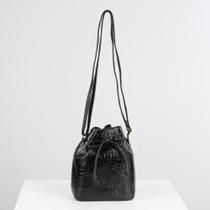 Mini bolsa saco de couro croco Nathy - Andrea Vinci