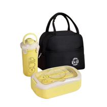 Mini Bolsa Térmica Com Zíper Multiuso + Lancheira Divisórias + Copo Infaltil