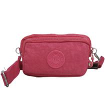 Mini Bolsa Transversal Feminina Ajustável 3 Compartimentos Mini Bolsa Transversal Feminina Ajustável 3 Compartimentos