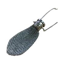 Mini Bolsa Vintage De Moeda Dupla Com Tampa Prateada, Feita À Mão, Bolsa De Troco Britânica Da Era