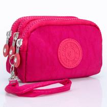 Mini Bolsinha Carteira Porta-Moedas Pequenos Objetos 3 Ziper