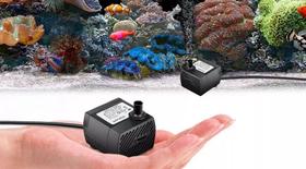 Mini Bomba De Ar Para Aquario Bivolt Vazão 240L/h Submersa