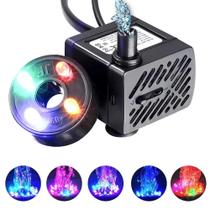 Mini Bomba Submersa com LED 180L h para Chafariz, Aquário e Fonte Bivolt BOM8702