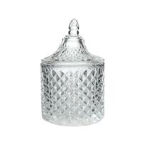 Mini bomboniere de vidro com tampa 10x6cm Mini bomboniere de vidro com tampa 10x6cm