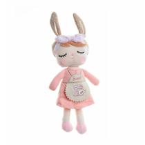 Mini Boneca Angela Chef Vestido Rosa Pelucia 20cm Metoo