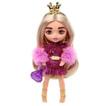 Mini Boneca Barbie Extra com Cabelo Loiro e Vestido Cintilante (14 cm)