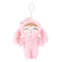 Mini Boneca Gloveleya By Metoo Doll Spring Pelúcia Coelha Rosa 14cm