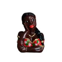 Mini Boneca Namoradeira Decorativa com Tranças Vermelha - Retrofenna Decor