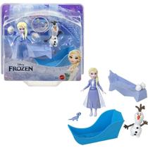Mini boneca princesa disney - elsa c/ acessórios - aventuras no gelo com a elsa