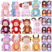 Mini Boneca Reborn Hanaive de 4 Polegadas com Conjunto de Roupas Mini Boneca Reborn Hanaive de 4 Polegadas com Conjunto de Roupas