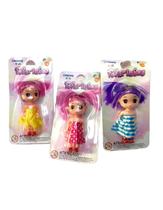 Mini Bonecas com cabelos coloridos Fofurinhas 10cm- kit 6un