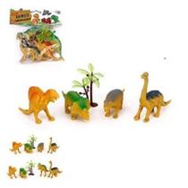 Mini Boneco Animal Dinossauro Plastico C/4 - Well Kids - WELLKIDS