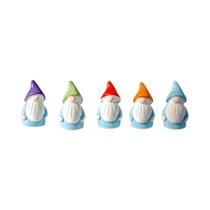 Mini Boneco De Neve E Papai Noel: Kit De 5 Peças De Decoração De Natal Em Resina Para Jardim