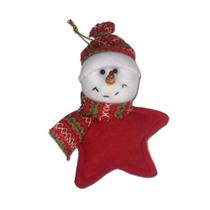 Mini Boneco De Neve Estrela Com Cachecol 15Cm Cromus
