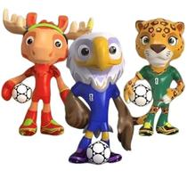 Mini Boneco Mascote Futebol Copa Estatueta Colecionável 10cm entrega ágil