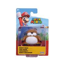 Mini boneco Nintendo Super Mario Monty Mole 2,5 cm