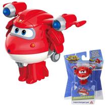 Mini Boneco Super Wings Avião Jett Transformável - Multikids