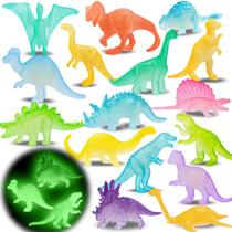 Mini Bonecos de Dinossauro AugToy que Brilham no Escuro - Kit com 16 Unidades para Festa Infantil