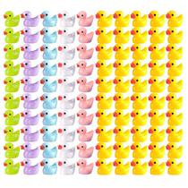 Mini bonecos em miniatura de resina de pato, 100 unidades para decoração