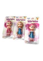 Mini Bonequinhas Fofurinhas cabelos coloridos-Coleção 3un Mini Bonequinhas Fofurinhas cabelos coloridos-Coleção 3un