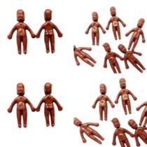 Mini Bonequinhos Maquete Bonequinhas Plásticas para Lembrancinhas de Festa, Prendas e Chá de Bebê