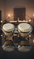 Mini Bongô Profissional Madeira e Pele 3 1/4 e 4 Pol Mini Bongô Profissional Madeira e Pele 3 1/4 e 4 Pol