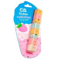 Mini Borracha Cis Fantasia Cubinhos 8 Unidades