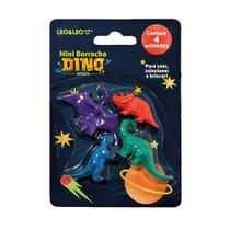 Mini Borracha Dino Space - Leo e Leo 4 unidades