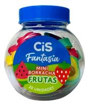 Mini Borrachas Cis Frutinhas Pote 20 Unidades Frutas