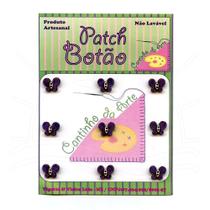 Mini Botão Patch Borboleta Roxa 0005 - 9 Unid