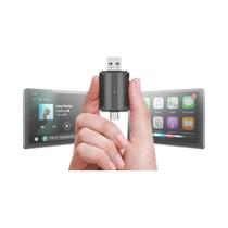 Mini Box Universal 2 Em 1 CarPlay E Android Auto Sem Fio, Plug And Play, Compatível Com 99% Dos